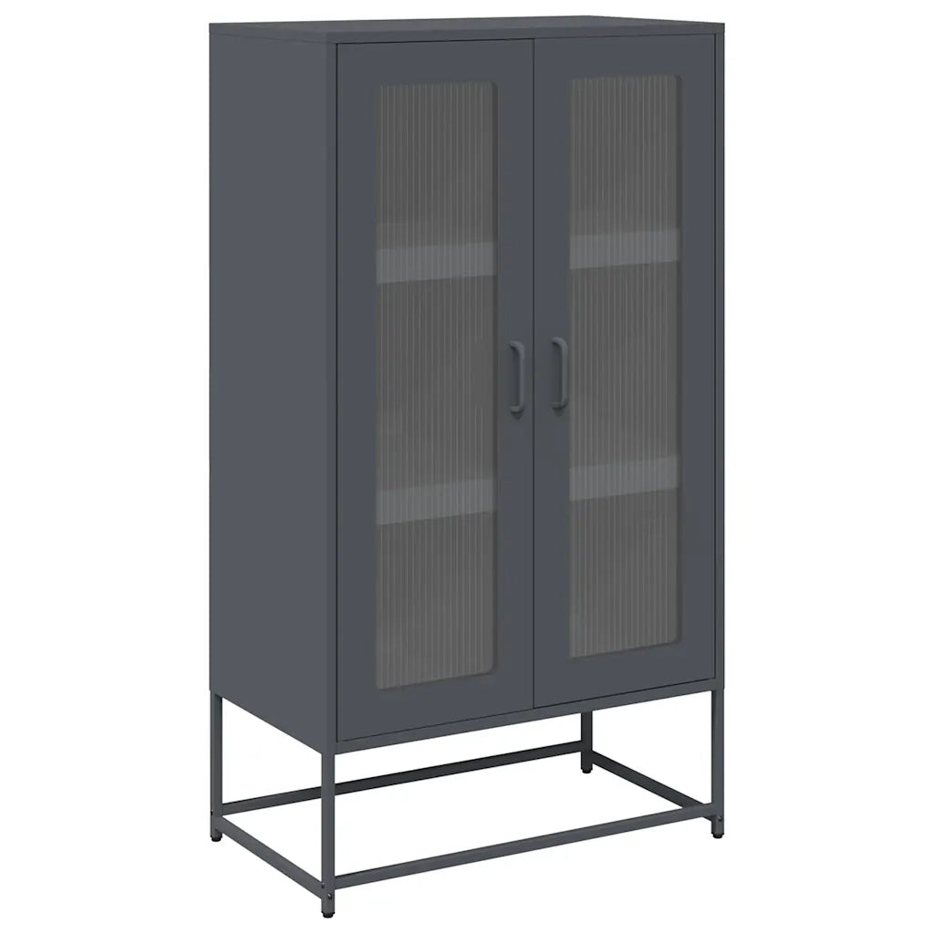 Credenza-Buffet-Armadio da cucina Antracite 68x39x123 cm Acciaio 733877