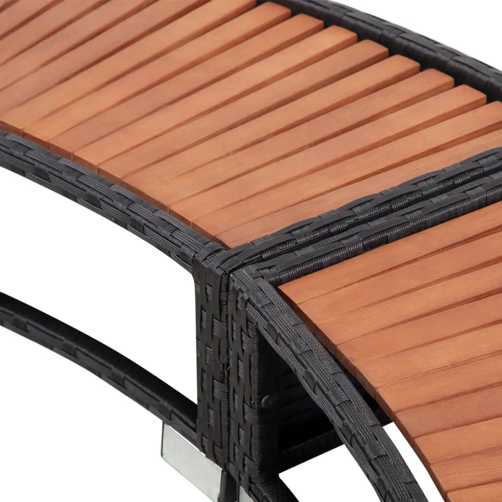 Bordo Vasca da Spa in Polyrattan Nero  cod mxl 51765