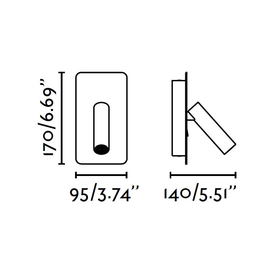 SUAU LED, Applique a Incasso per Interni, Faro Barcelona
