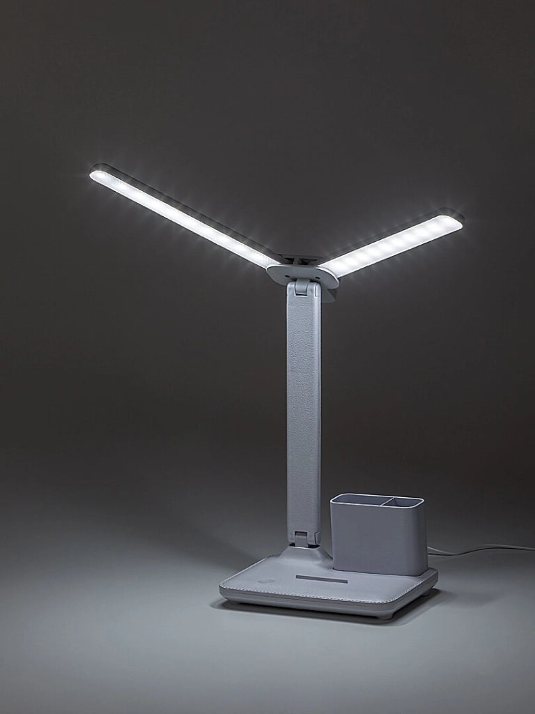 Lampada da scrivania LED dimmerabile bianca Elumo Rabalux