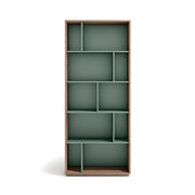 Libreria Herdasa effetto noce e verde 191x80x32