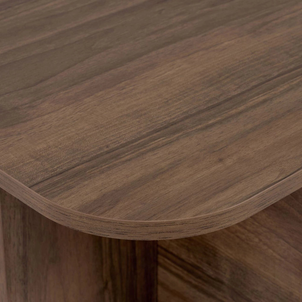Nomeva, Tavolino da Salotto Forma Rettangolare, 120x60x41h cm Marrone Quercia