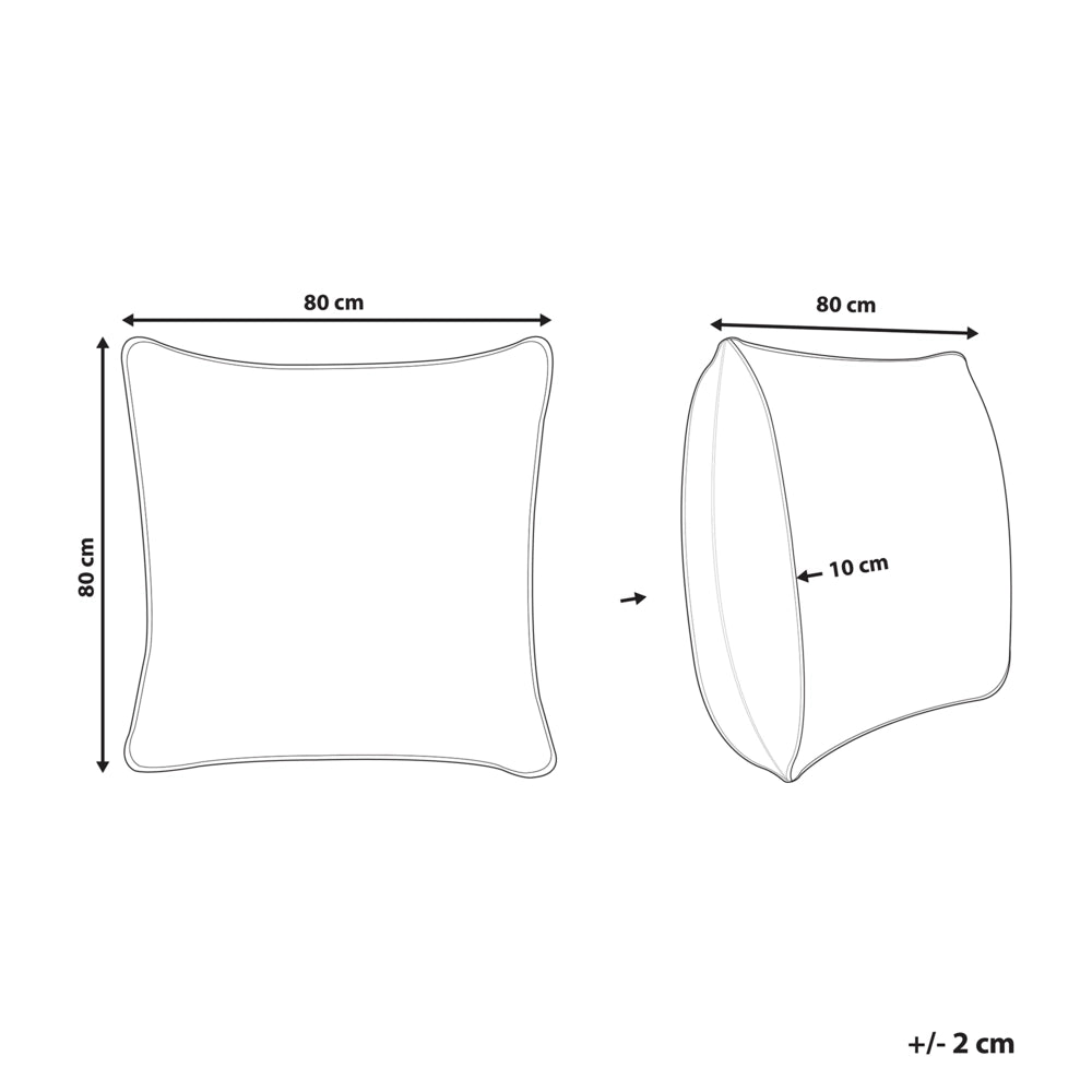 Guanciale rettangolare per camera da letto in cotone di japara con fodera in poliestere bianco a basso profilo 80 x 80 cm camera da letto cuscino morbido