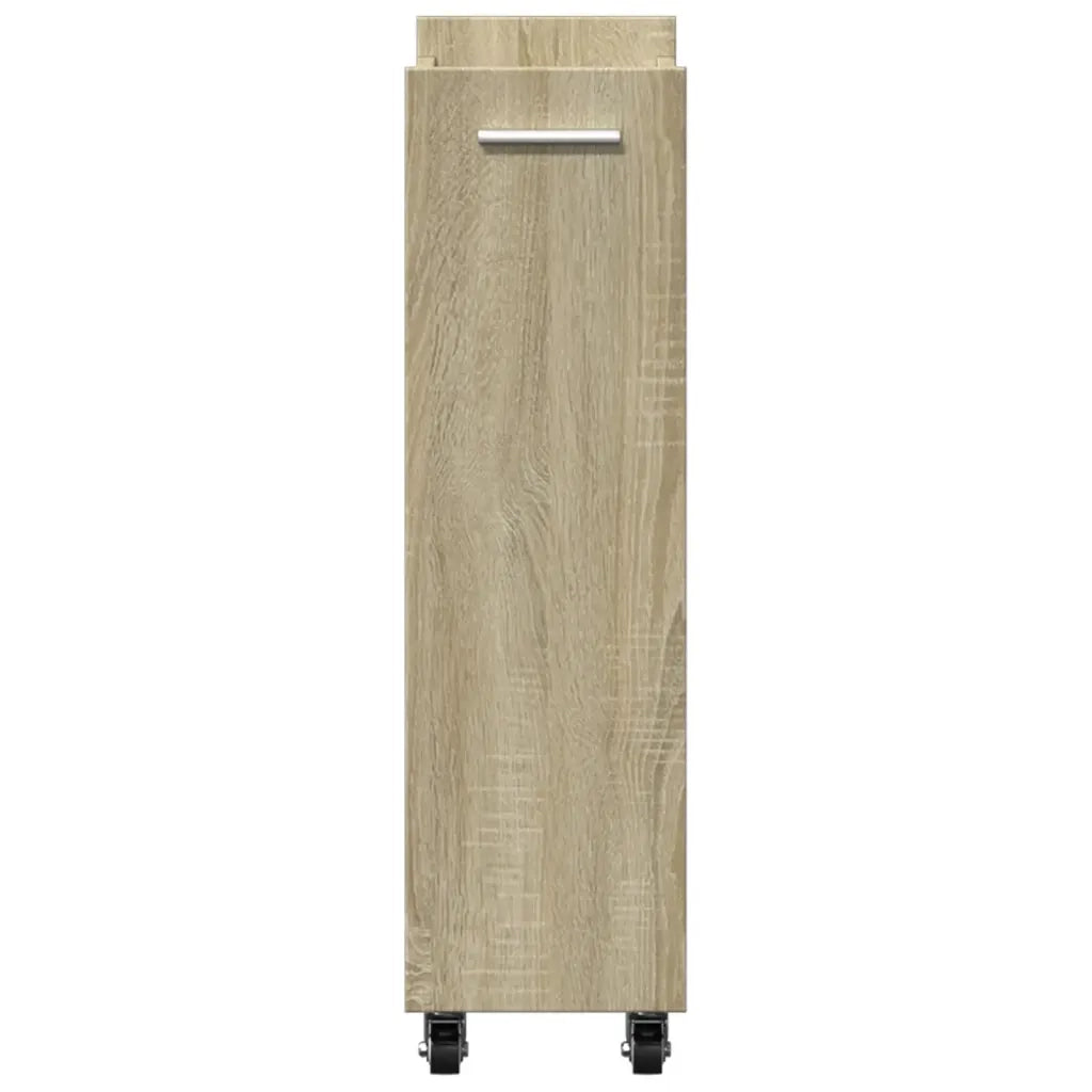 Mobile con Ruote Rovere Sonoma 60x22x79 cm in Legno Multistrato 840417