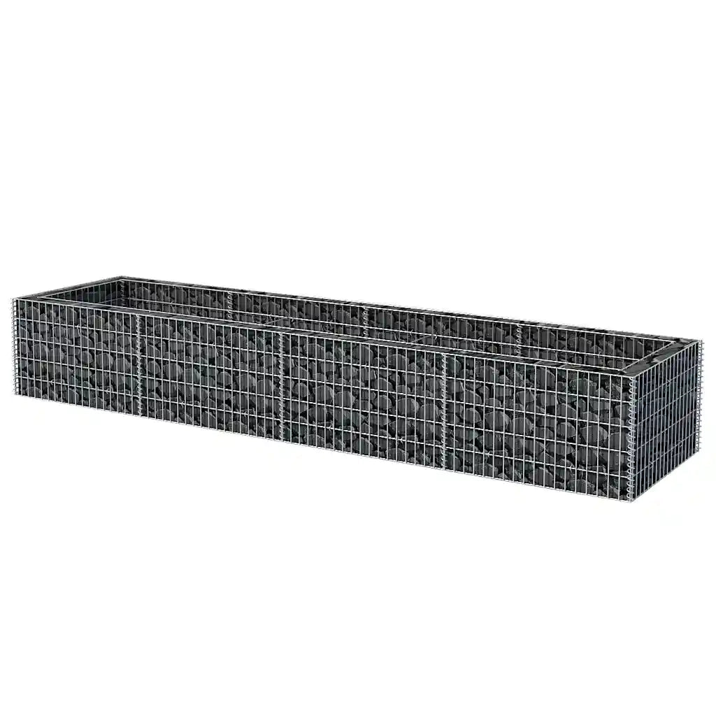 Gabbione Letto Rialzato da Giardino in Acciaio 360x90x50 cm cod mxl 67286