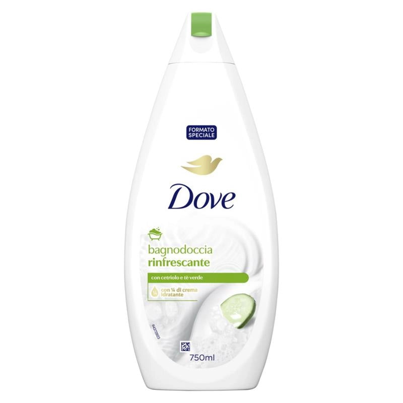 DOVE BAGNODOCCIA RINFRESCANTE CON CETRIOLO E TÈ VERDE FORMATO SPECIALE 750 ML