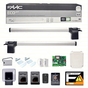 KIT AUTOMAZIONE PER CANCELLI A BATTENTE 230V ECOKIT FAAC 105632445 AUTOMATISMI