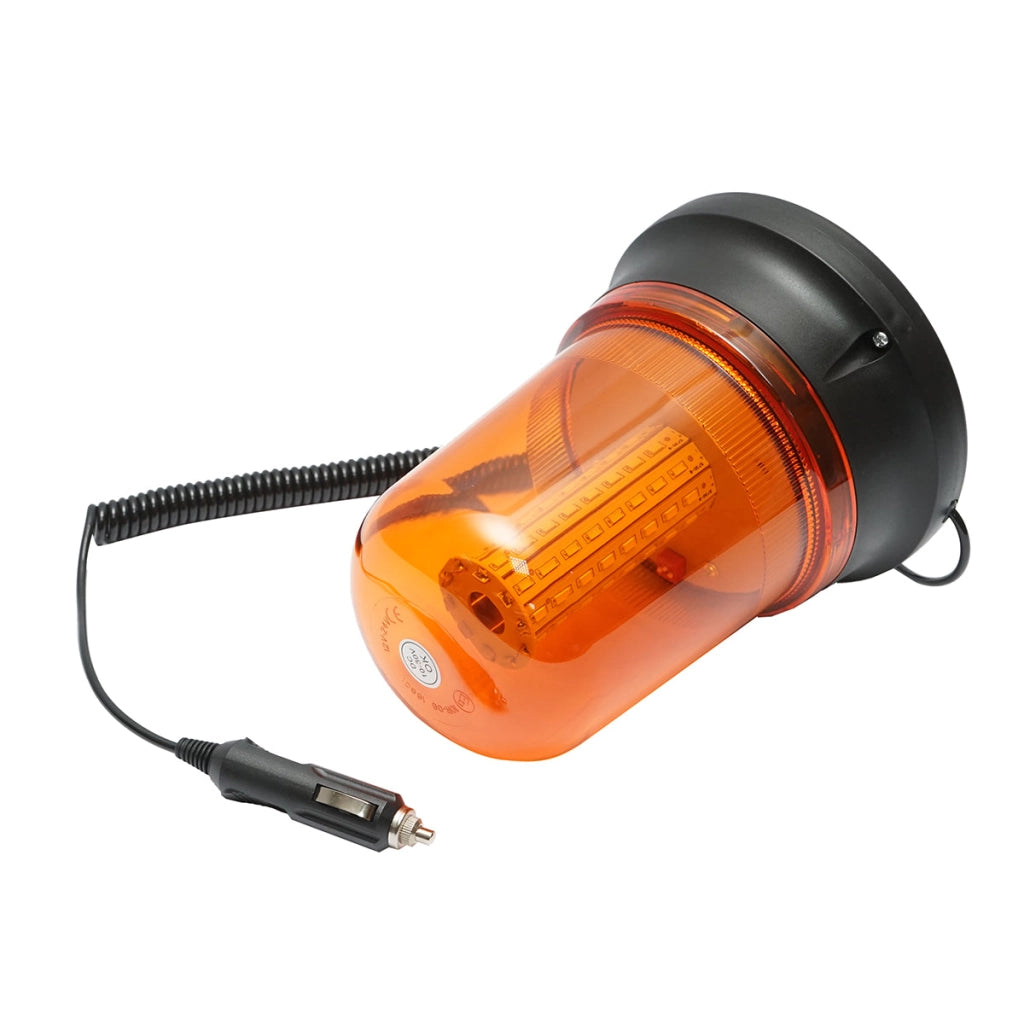Faro rotante a LED 12-24V con 3 funzioni, base magnetica, alimentazione accendisigari IP65