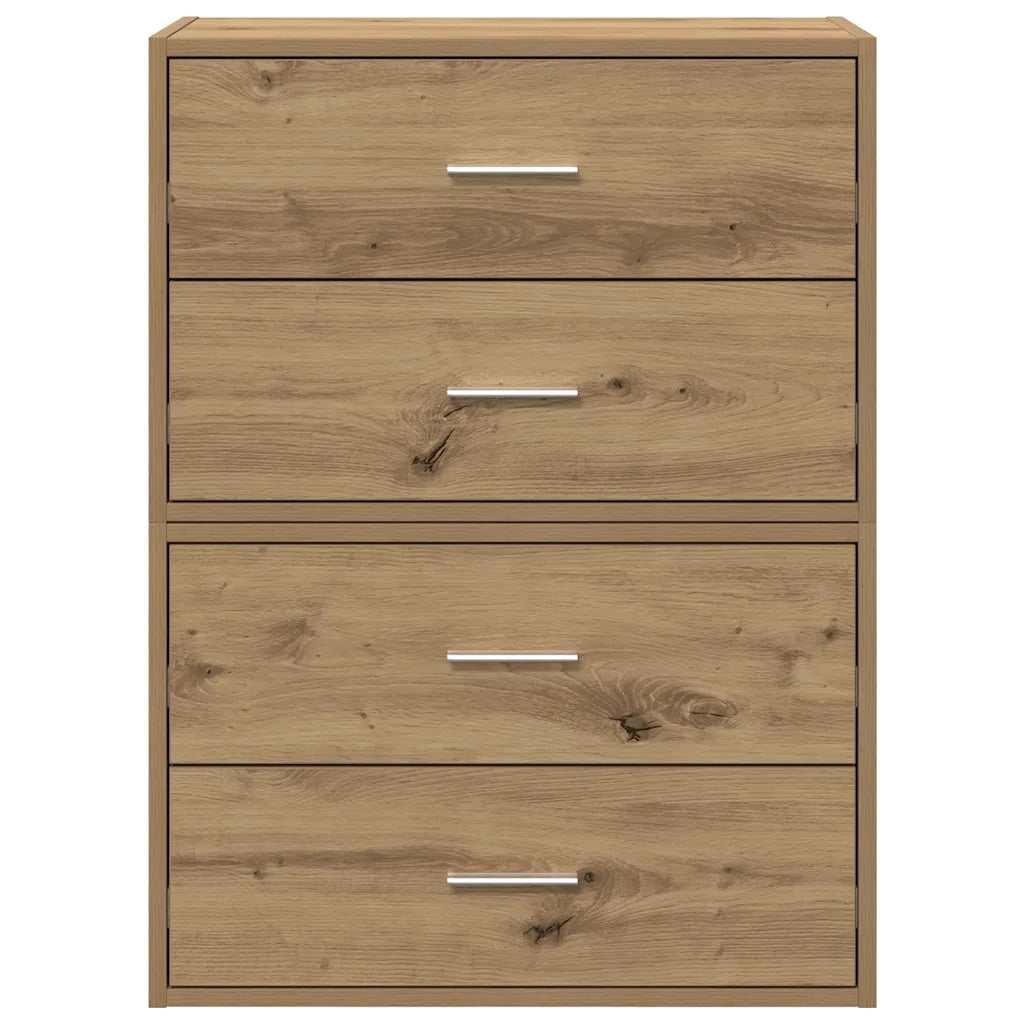 Armadi con 2 Cassetti 2 pz Rovere 60x31x40 cm in Truciolato 858838