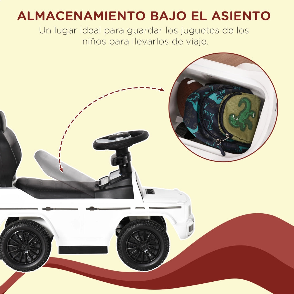 Correpasillos per Bambini Mercedes G350 ¨C Zephmum ¨C Bianco 85.5x40.5x95 cm
