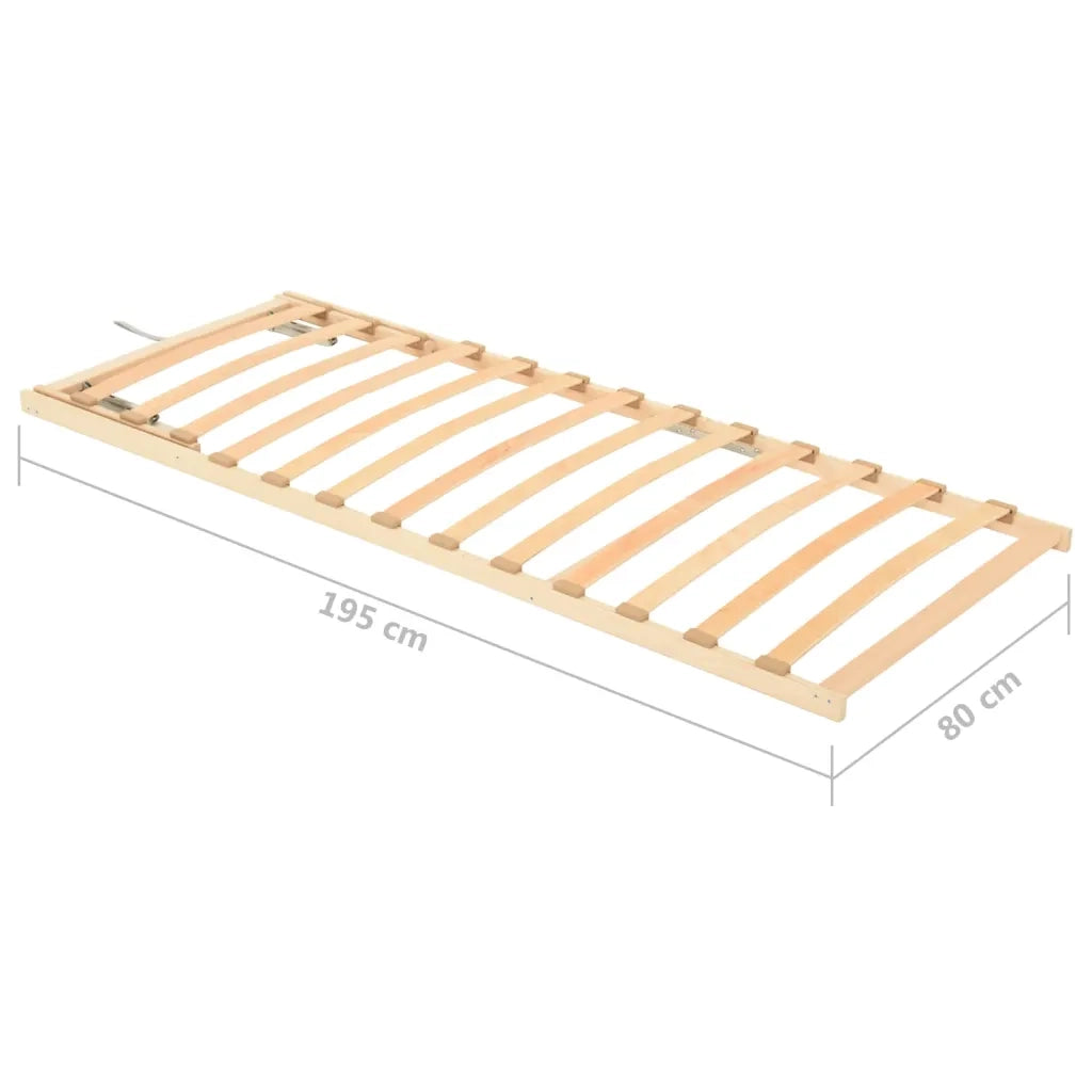 Rete a Doghe con 13 Doghe Testata Regolabile 80x200 cm 327261