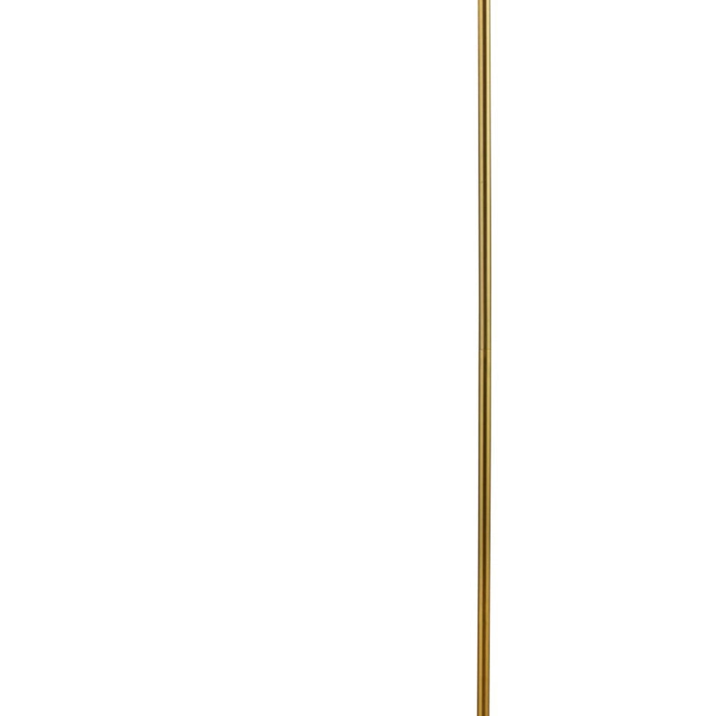 Piantana Contemporaneo Gallow Marmo Bianco Metallo Oro Tessuto Bianco 1 Luce E27