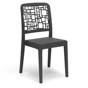 Sedia in polipropilene MEDEA, impilabile, resistente ai raggi UV, design moderno, ideale per sala da pranzo, cucina, sala d’attesa, bar, ristoranti o giardino, colore Antracite