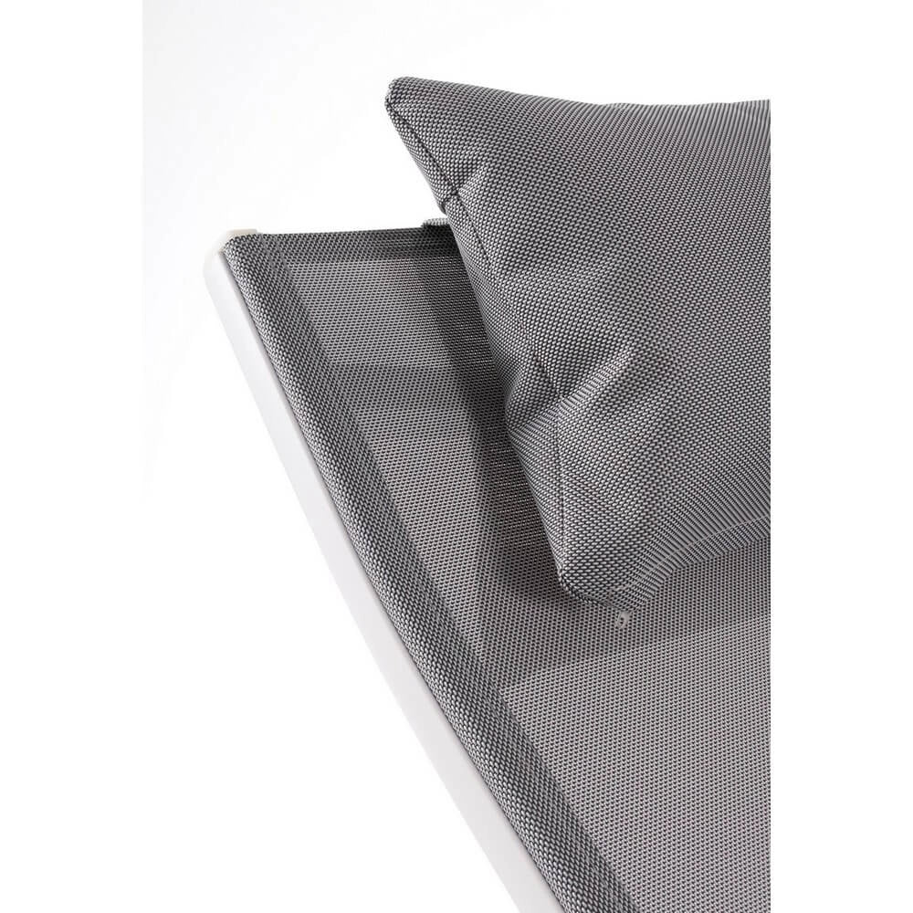 Chaise Longue da Esterno con Poggiatesta in Alluminio e Textilene - SOLIDITY