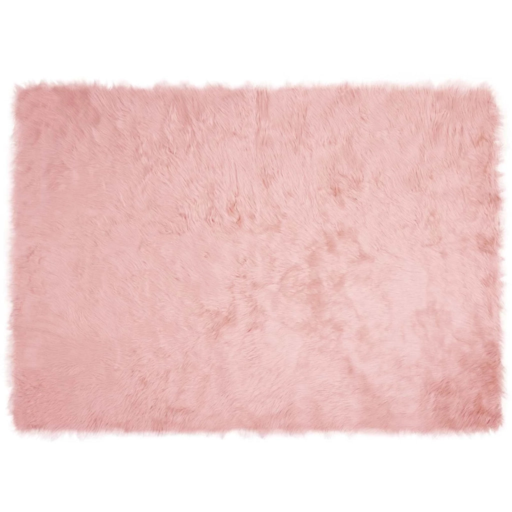 Tappeto in finta TAFALLA Rosa 120 x 170 cm Poliestere 42021548