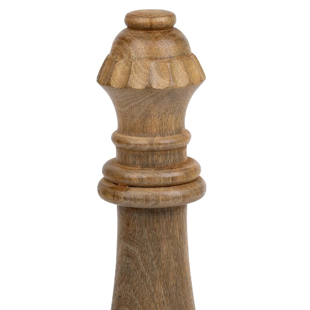 Pezzo degli scacchi Regina in legno di mango marrone d14x36h cm