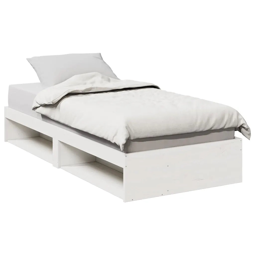 Dormeuse senza Materasso Bianca 90x190 cm Legno Massello Pino 859248