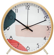 Orologio da parete in legno da 21,59 cm, orologio da tavolo moderno e silenzioso, orologio da muro per soggiorno, cucina, senza suono ticchettante, orologio da muro silenzioso, orologio da muro geometrico (dimensioni 21,59 cm)