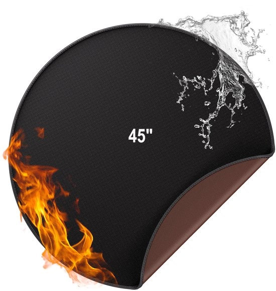 Matte antincendio, 2315°C, 114cm, matrice per barbecue, matrice per pavimento, patio, terras, prato, opzionabile, impermeabile