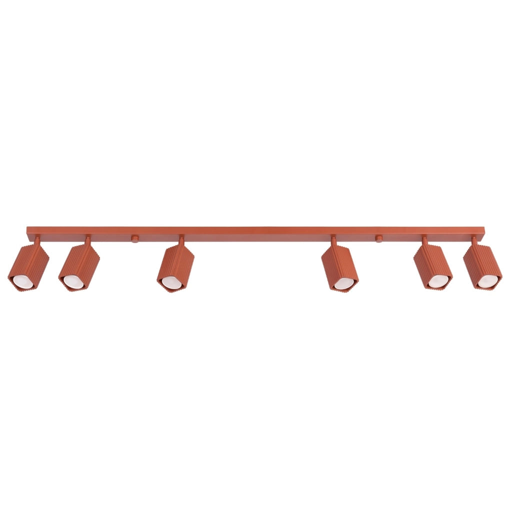 Plafoniera RAYO 6L ocra rossa