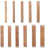Set di Aghi per Mani in Bambù 55 Unità - Lunghezza 13cm - Diametri 2,0mm a 5,0mm - Aghi per Mano Professionali - Per Calze/Manopole/Sciarpe - Qualità Professionale - Aghi per Mano in Bambù