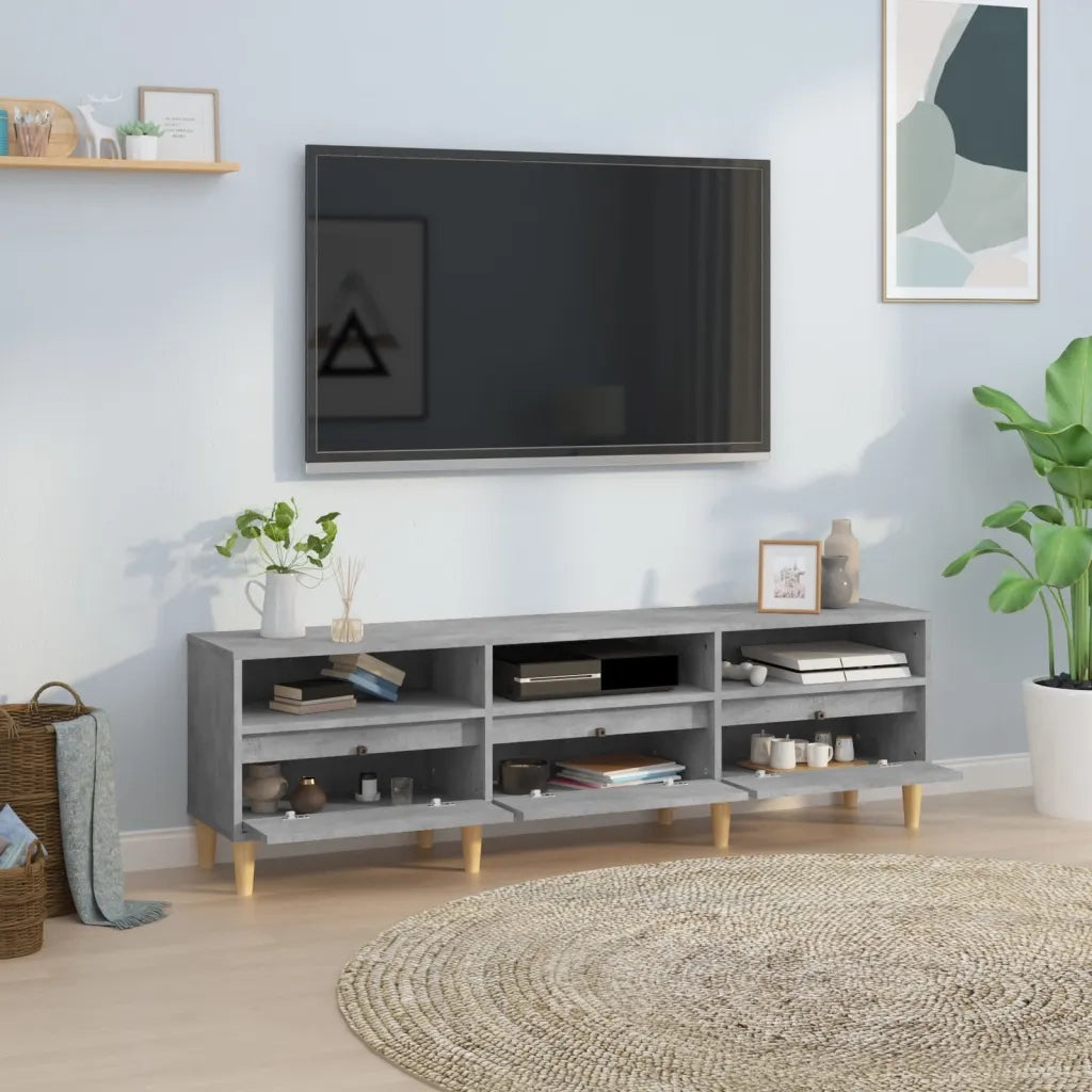 Mobile TV Grigio Cemento 150x30x44,5 cm Legno Multistratocod mxl 103327