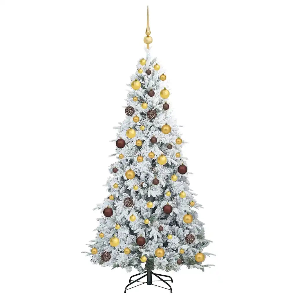 Albero di Natale Artificiale con Rami Pieghevoli Bianco 180 cm 3397481