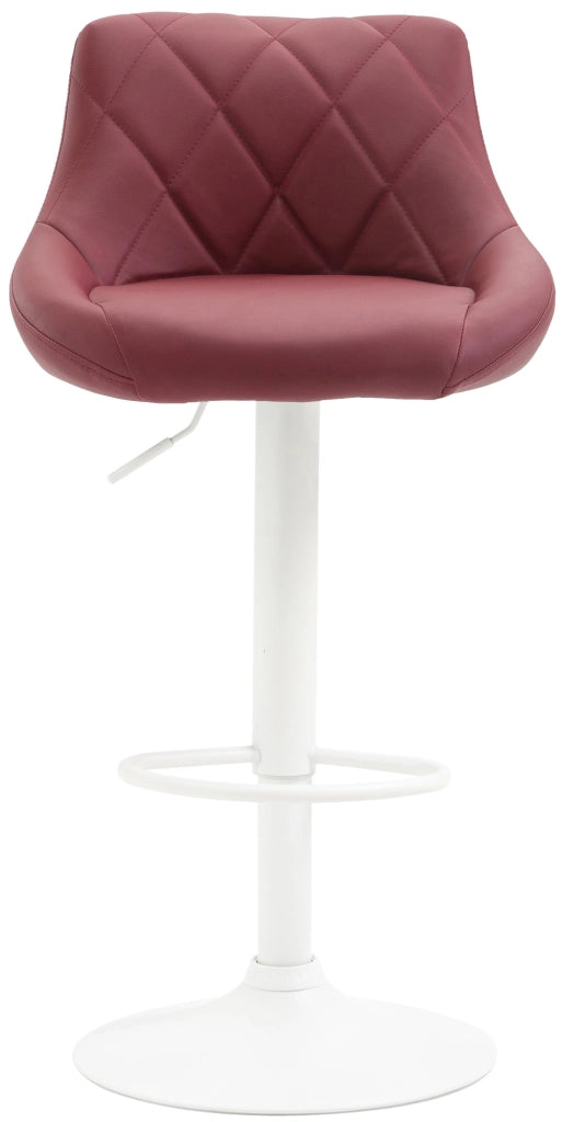 Sgabello Lazio in similpelle bordeauxrot,bianco