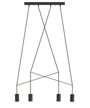 Lampadario sospeso Nowodvorski Imbria nero 4xGU10 metallo