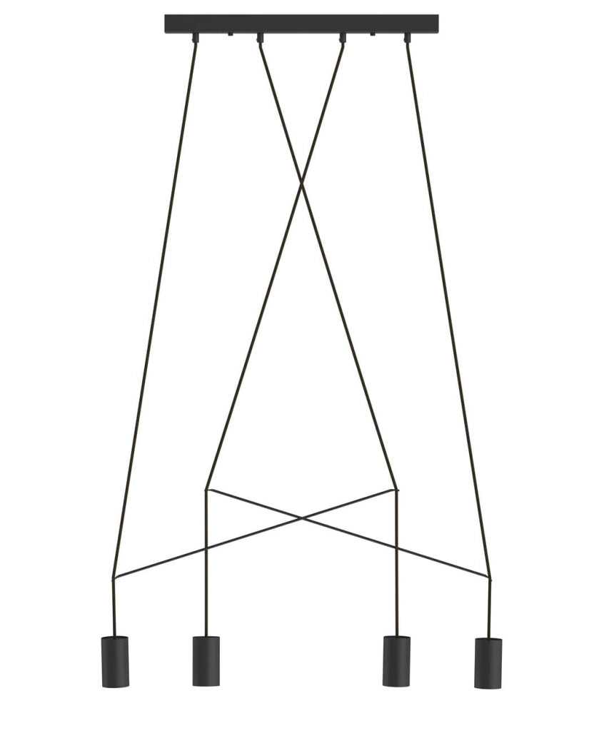 Lampadario sospeso Nowodvorski Imbria nero 4xGU10 metallo