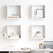 Mensole Parete a Cubo 4 pz Bianco 30x15x30cm cod mxl 71717