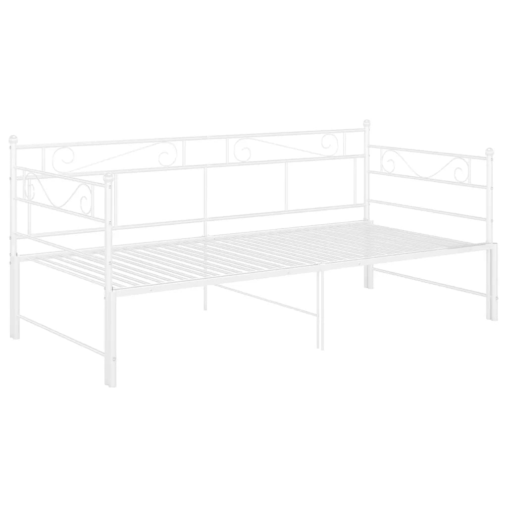 Telaio Divano Letto Estraibile Bianco in Metallo 90x200 cm