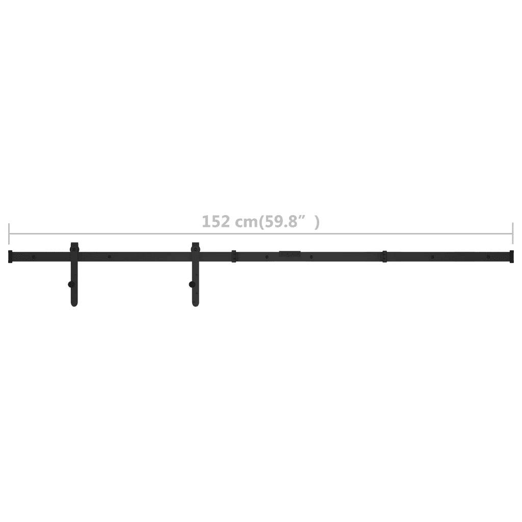 Kit Mini Anta Scorrevole Armadio in Acciaio al Carbonio 152 cm 148015