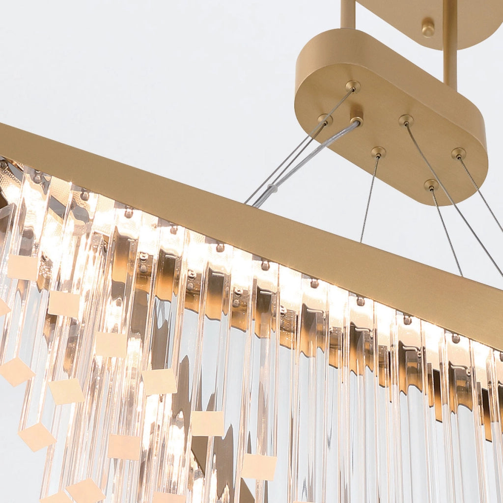 Lampadario glamour oro a V LED 40W Vivien Quintiesse