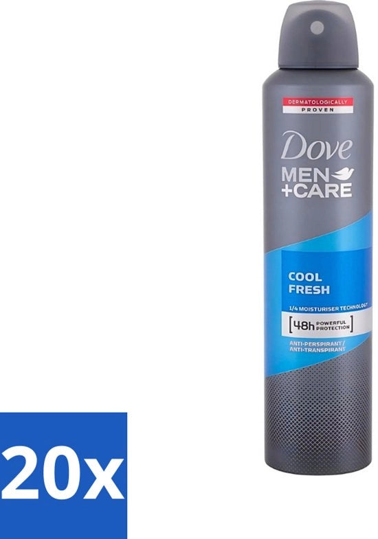 20 x Spray Deodorante per Uomo - Freschezza e Protezione a Lungo Termine - 250 ml - Spray Deodorante - Odore di Sudore - Protezione a Lungo Termine - Freschezza - Profumo Maschile