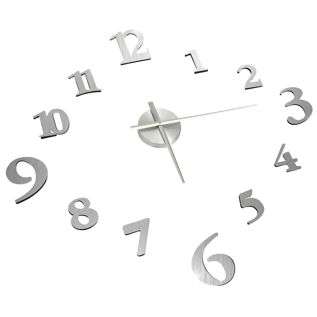 Orologio da Parete 3D Design Moderno Argento 100 cm XXL CFW4539934