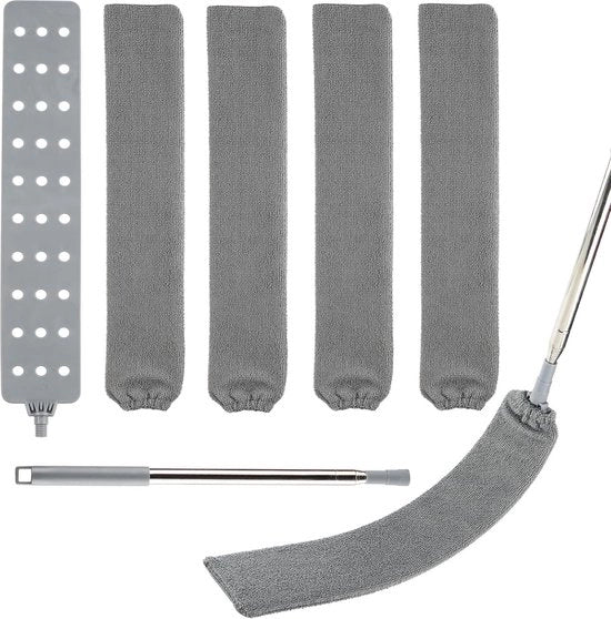 Stendardo estraibile con 4 set di setole lavabili e aspirapolvere a mano con fibra microfibra