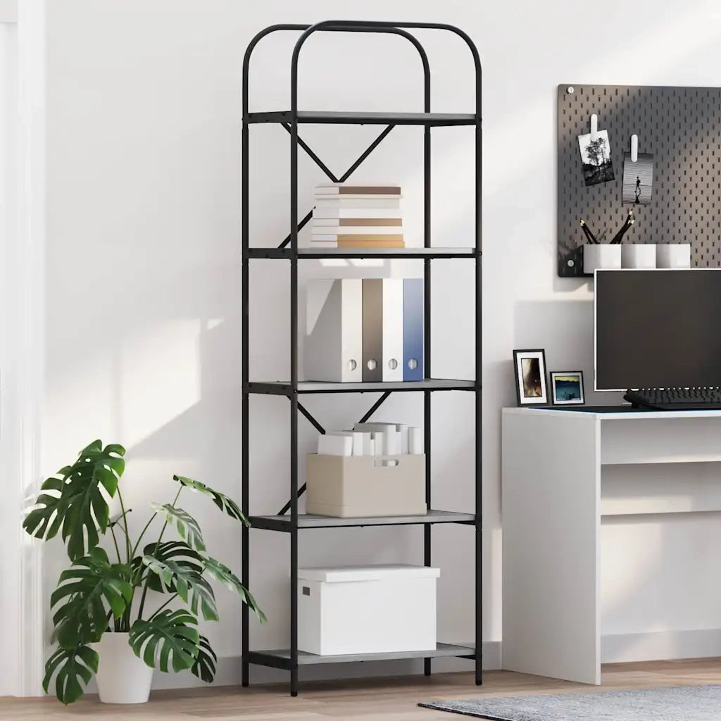 Libreria Grigio Sonoma 60 x 30 x 183 cm Legno multistrato 879854