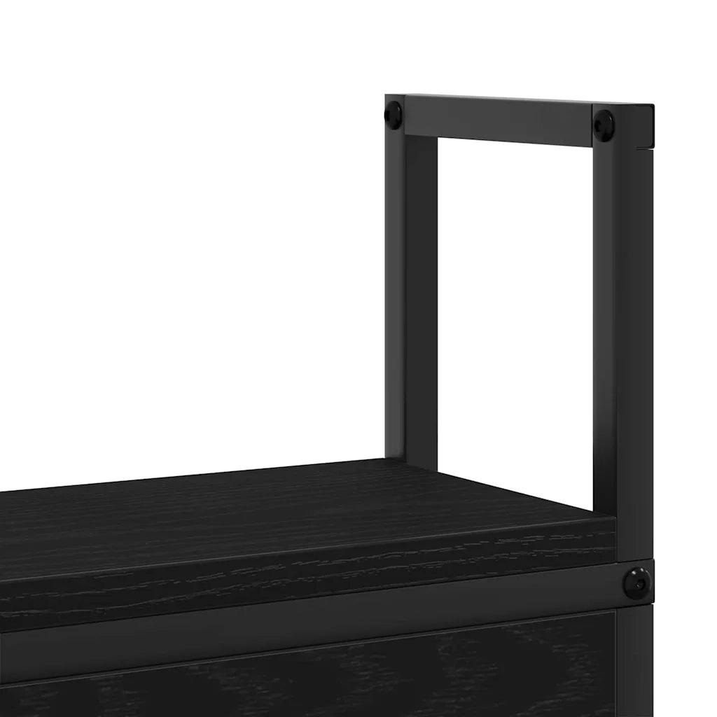 Testiera con Stazione di Carica e Storage-Testiera Multifunzionale-Testata Rovere nero 150 cm