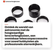 Accessori per telescopi - Set di tubi di alluminio leggero - 8 pezzi - M42x0,75 mm - Tecnologia CNC - Serraggio resistente - Lega di alluminio leggera