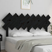 Testiera per Letto-Testata-Testiera Decorativa Nera 159,5x3x80,5 cm Legno Massello di Pino