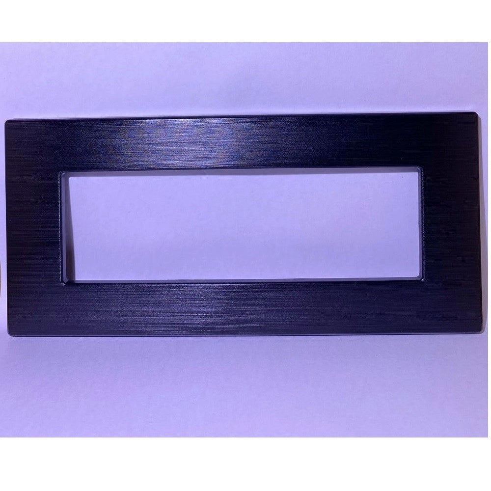 Trade Shop - Placca Dynamic 3 4 6 M Tecnopolimero Satinato Nero Compatibile Bticino Axolute -  -6 Fori     -