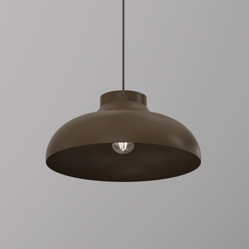 Lampada sospesa Basca 1xE27 marrone metallo Luminex