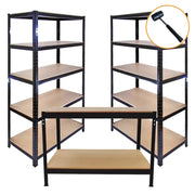 Scaffali da Garage T-Rax ad Incastro Scaffalature da Officina Magazzino - Nero