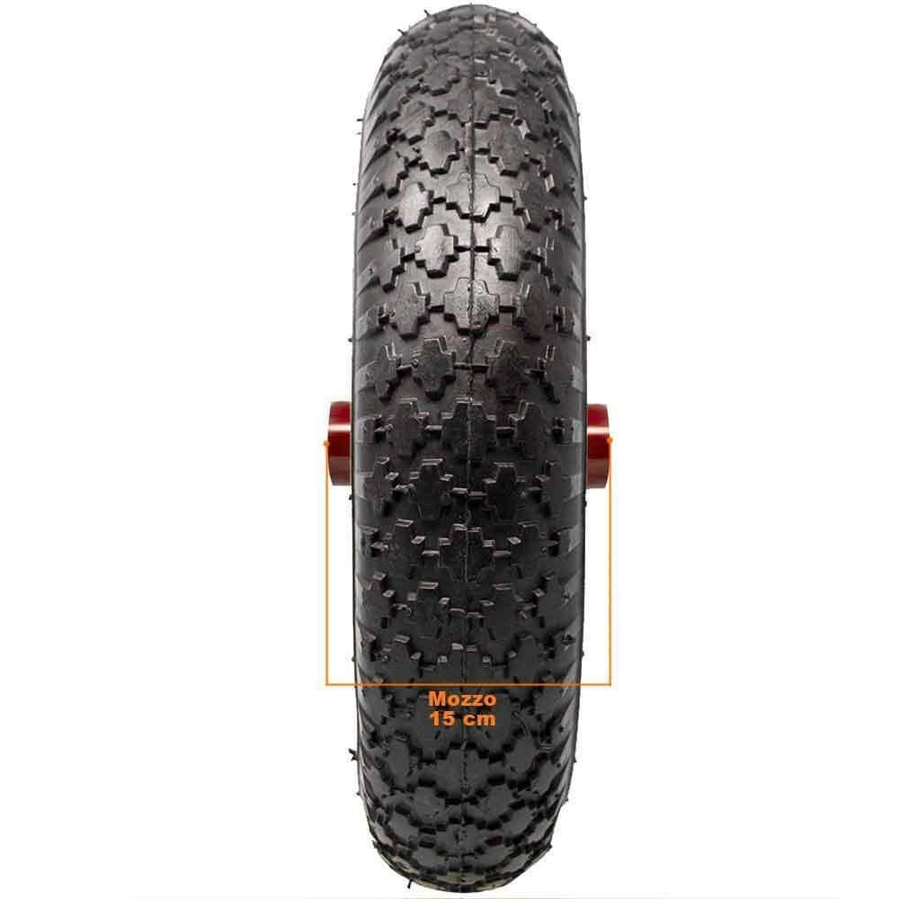 Trade Shop - Ruota Pneumatica Per Carriola Diametro Da 35cm In Gomma 3.50-8 Modello Vespa -