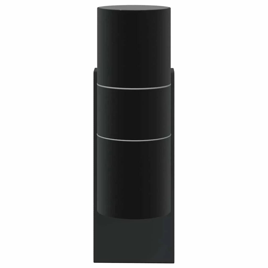 Applique da esterno cilindrica dal design minimalista 7 x 10 x 22 cm luce calda acciaio inox nero 02_0056543