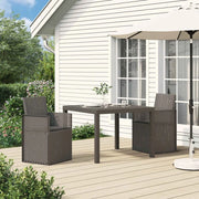 Sedie da pranzo da giardino 2 pcs Grigio chiaro e Antracite PP
