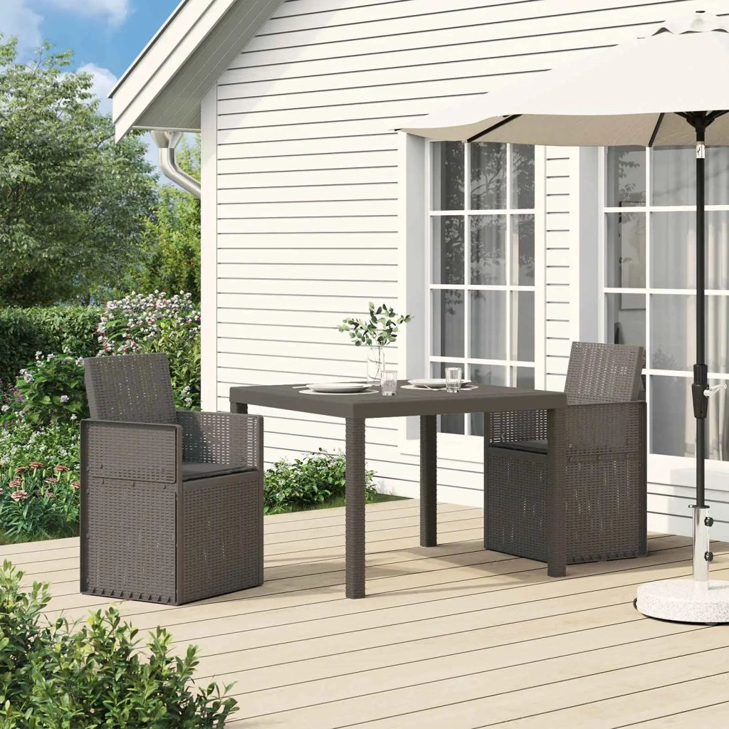 Sedie da pranzo da giardino 2 pcs Grigio chiaro e Antracite PP