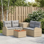 Set di divani 6 pz Beige e Grigio Chiaro 3447201