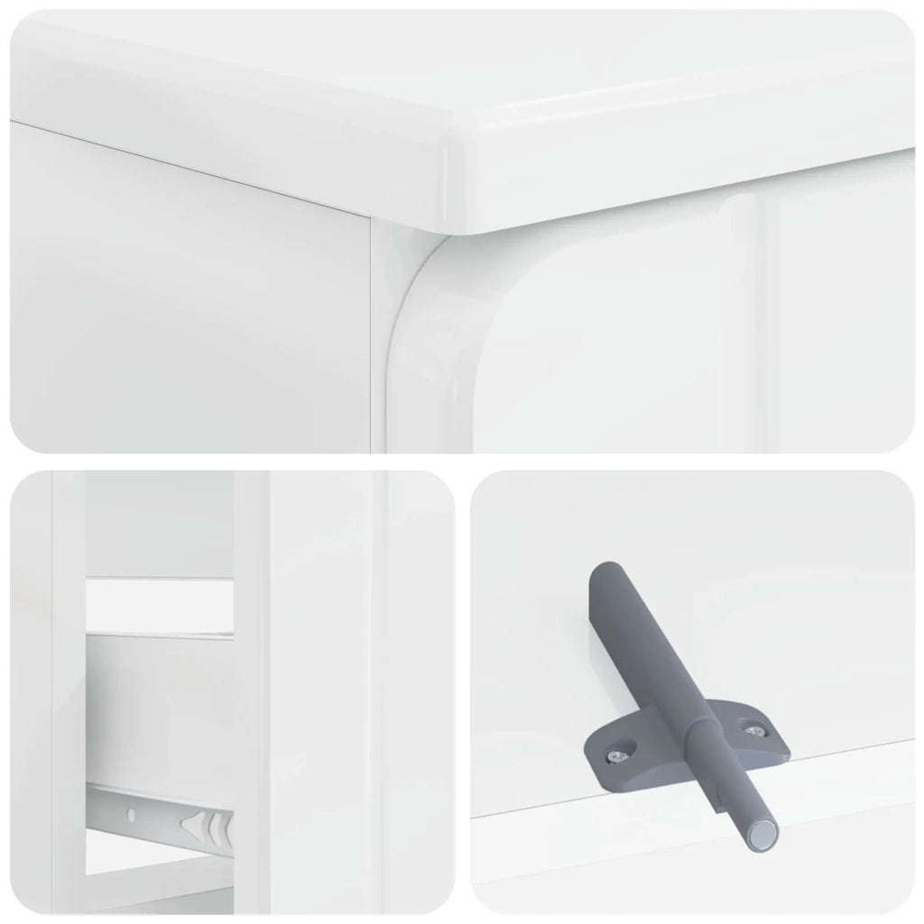 Armadio per Lavabo da Bagno ZWOLLE Bianco Lucido 896359